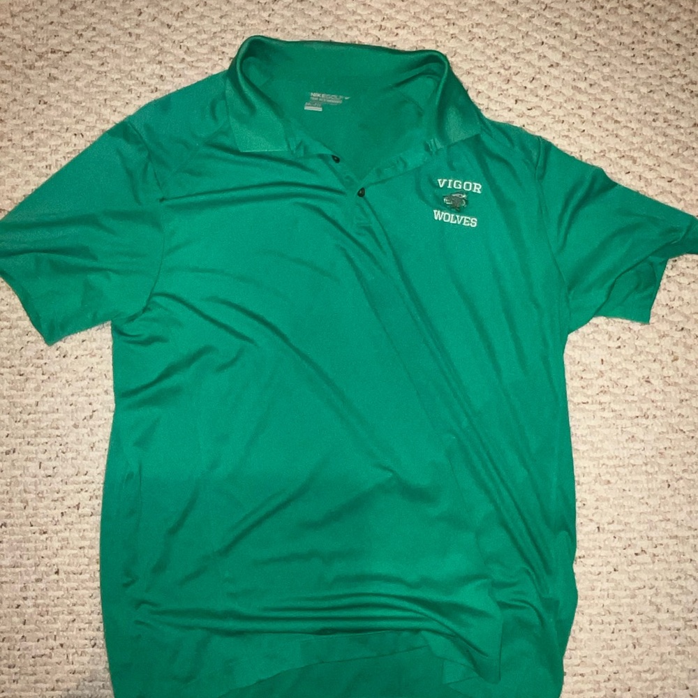 CF Vigor High School Nike Dryfit Green 2xl Polo Wolves Wolvepack AL